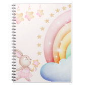 Magical Bunny and Rainbow | Cute Pastel Kids Illus Notitieboek (Voorkant)