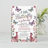 Magical Butterfly Baby Shower Kaart (Staand voorkant)