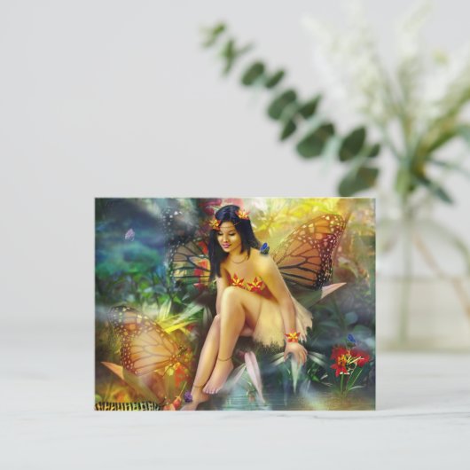 Magical Butterfly Fairy Briefkaart (Staand voorkant)
