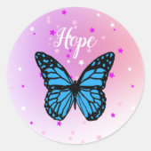 Magical butterfly ronde sticker (Voorkant)