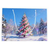 Magical Candy Cane Christmas Tree Groot Cadeauzakje (Achterkant)