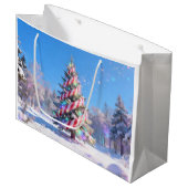 Magical Candy Cane Christmas Tree Groot Cadeauzakje (Voorkant Gekanteld)