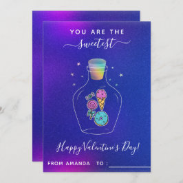 Magical Candy Jar Kinder School Valentijnsdag Cute Feestdagenkaart