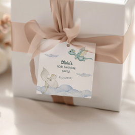 Magical Castle Schattige Dragons Kids Verjaardag Bedankjes Labels