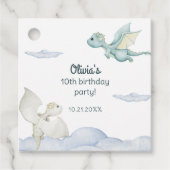 Magical Castle Schattige Dragons Kids Verjaardag Bedankjes Labels (Voorkant)