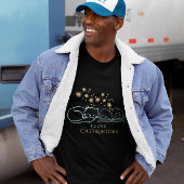 Magical Cat & Book Lover Night Art T-shirt