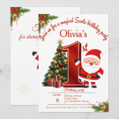 Magical Christmas Birthday Card for Girls Feestdagenkaart (Voorkant / Achterkant)