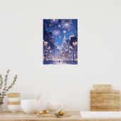 Magical Christmas City Fireworks Night Poster (Keuken)