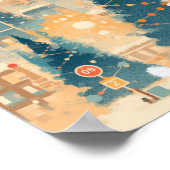 Magical Christmas City Fireworks Night Poster (Hoek)