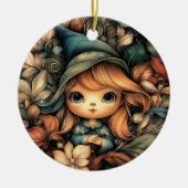 Magical Christmas Elf Keramisch Ornament (Voorkant)