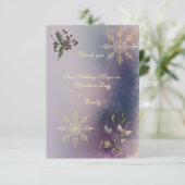 Magical Christmas Glow Birthday Thank you card Bedankkaart (Staand voorkant)