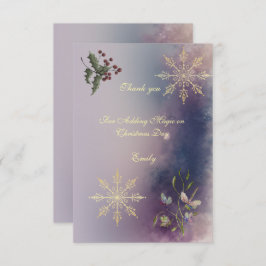 Magical Christmas Glow Birthday Thank you card Bedankkaart