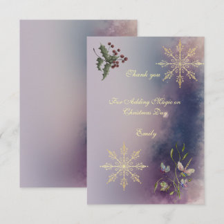Magical Christmas Glow Birthday Thank you card Bedankkaart