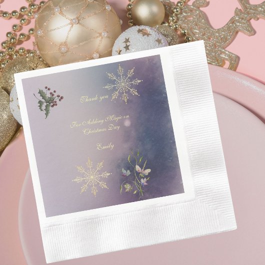 Magical Christmas Glow Christmas Birthday Napkins  Servet