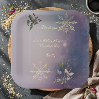 Magical Christmas Glow Christmas Birthday plates Papieren Bordje
