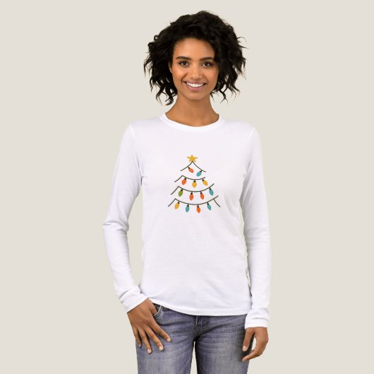 Magical Christmas Light Tree Glow Tri-Blend Shirt (Voorkant)