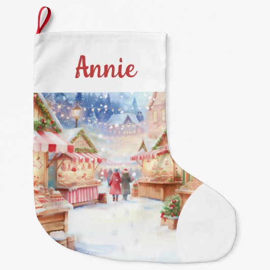 Magical Christmas Market Grote Kerstsok (Voorkant)