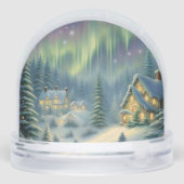 Magical Christmas night in the forest, photo  Sneeuwbol (Achterkant)