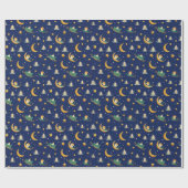 Magical Christmas Night Pattern Cadeaupapier (Vlak)