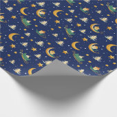 Magical Christmas Night Pattern Cadeaupapier (Hoek)