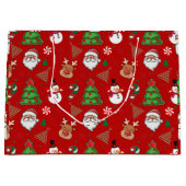 Magical Christmas – Santa, Reindeer & Snowflakes Groot Cadeauzakje (Voorkant)