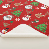 Magical Christmas – Santa, Reindeer & Snowflakes Sherpa Deken (3/4)