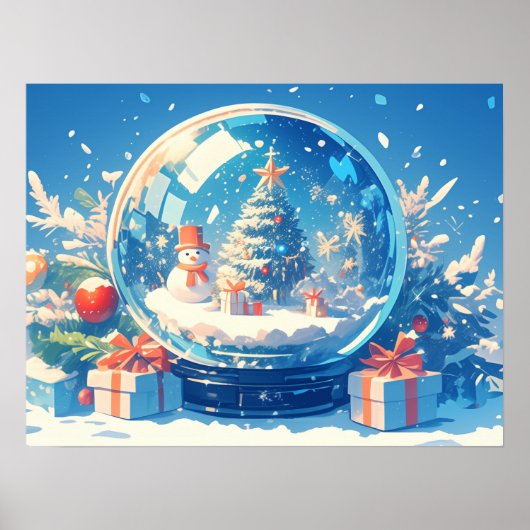 Magical Christmas Snow Globe Poster (Voorkant)