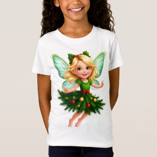 Magical Christmas Tree Fairy Kids T-Shirt (Voorkant)