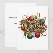 Magical Christmas Wreath & Candles Holiday Car Kaart (Voorkant / Achterkant)