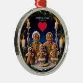 Magical Cinematic Gingerbread Family Wreath  Metalen Ornament (Rechts)