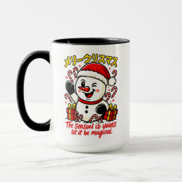 Magical & Classic Christmas Snowman Mug Holiday  Mok