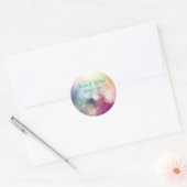Magical Clouds Heavenly Cloudscape Wedding Ronde Sticker (Envelop)