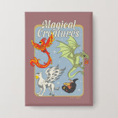 Magical Creatures Vintage Graphic Button (Voorkant)