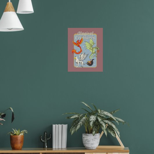 Magical Creatures Vintage Graphic Poster (Woonkamer 1)