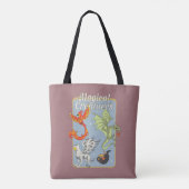 Magical Creatures Vintage Graphic Tote Bag (Achterkant)