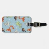 Magical Creatures Vintage Pattern Bagagelabel (Voorkant horizontaal)