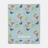 Magical Creatures Vintage Pattern Fleece Deken (Voorkant)