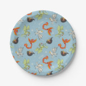 Magical Creatures Vintage Pattern Papieren Bordje (Voorkant)