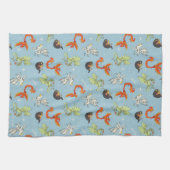 Magical Creatures Vintage Pattern Theedoek (Horizontaal)