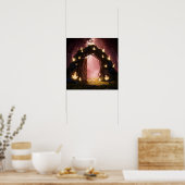 Magical Crystal Gate in the Twilight Forest Poster (Keuken)
