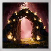 Magical Crystal Gate in the Twilight Forest Poster (Voorkant)