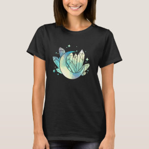 Magical Crystal Moon Wiccan Witch Spirituality Egi T-shirt