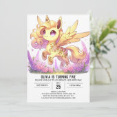 Magical Custom Unicorn Digitale Verjaardag Kaart (Staand voorkant)