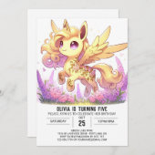 Magical Custom Unicorn Digitale Verjaardag Kaart (Voorkant / Achterkant)