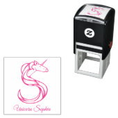 Magical Cute Monogram S Custom Unicorn Sophia Zelfinktende Stempel (In situ)