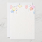 Magical cute unicorn girl birthday celebration kaart (Achterkant)