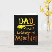 Magical Dad, Manager Of Mischief Birthday Family M Kaart (Gele Bloem)