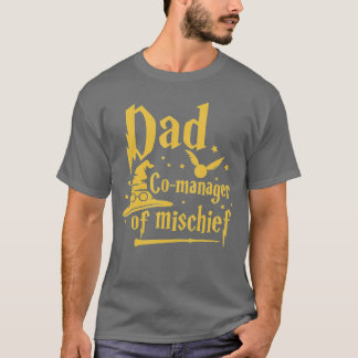 Magical Dad Manager of Mischief Birthday Family Ma T-shirt