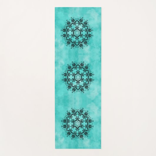 Magical Damask op Blue Yogamat (Voorkant)