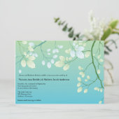 Magical Darden - Floral Wedding Invitations Kaart (Staand voorkant)